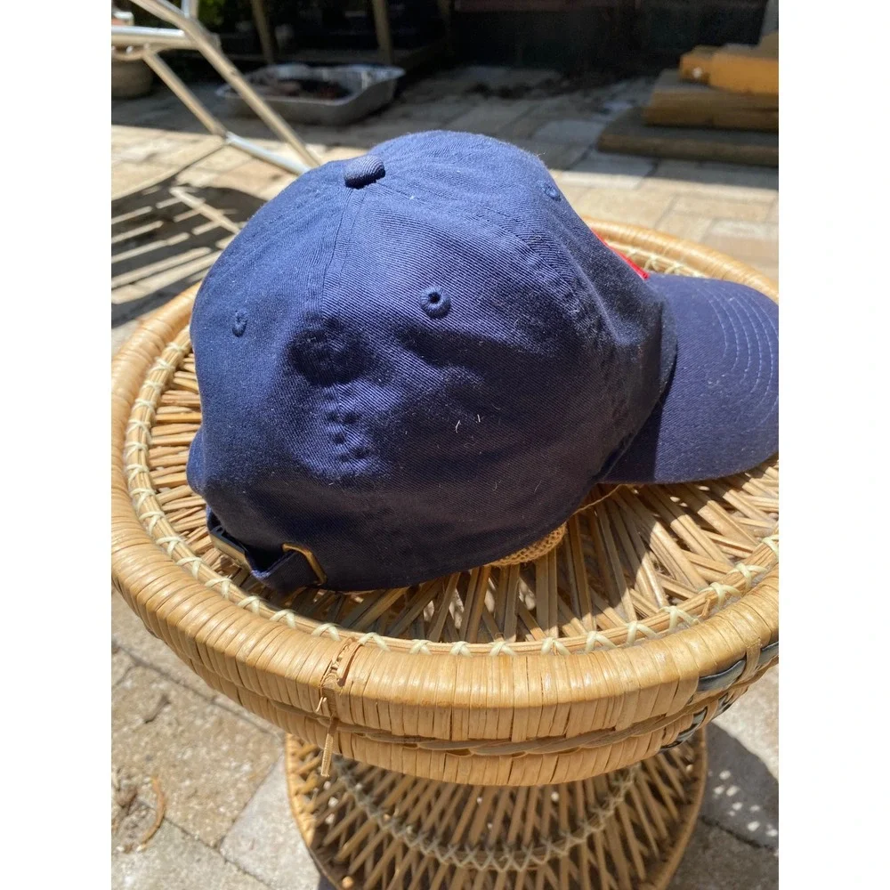 Bay State Apparel Boston Navy Blue Embroidered Dad Hat Strapback Baseball Cap